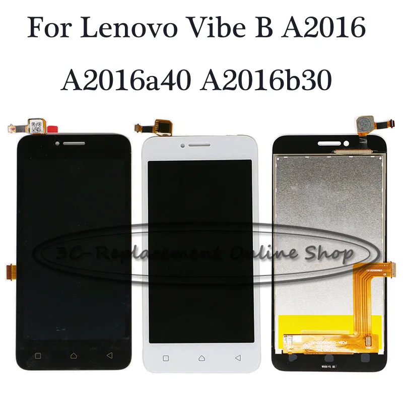 Протестированный белый/черный для lenovo Vibe B A2016 A2016a40 A2016b30 A2016b31 ЖК-дисплей+ сенсорный экран дигитайзер Замена