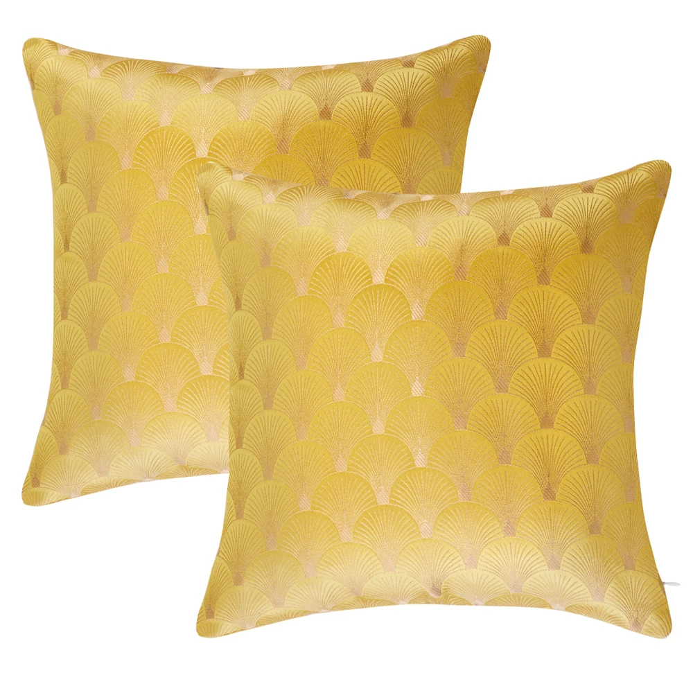 gold yellow throw pillows 18x18 for couch bed