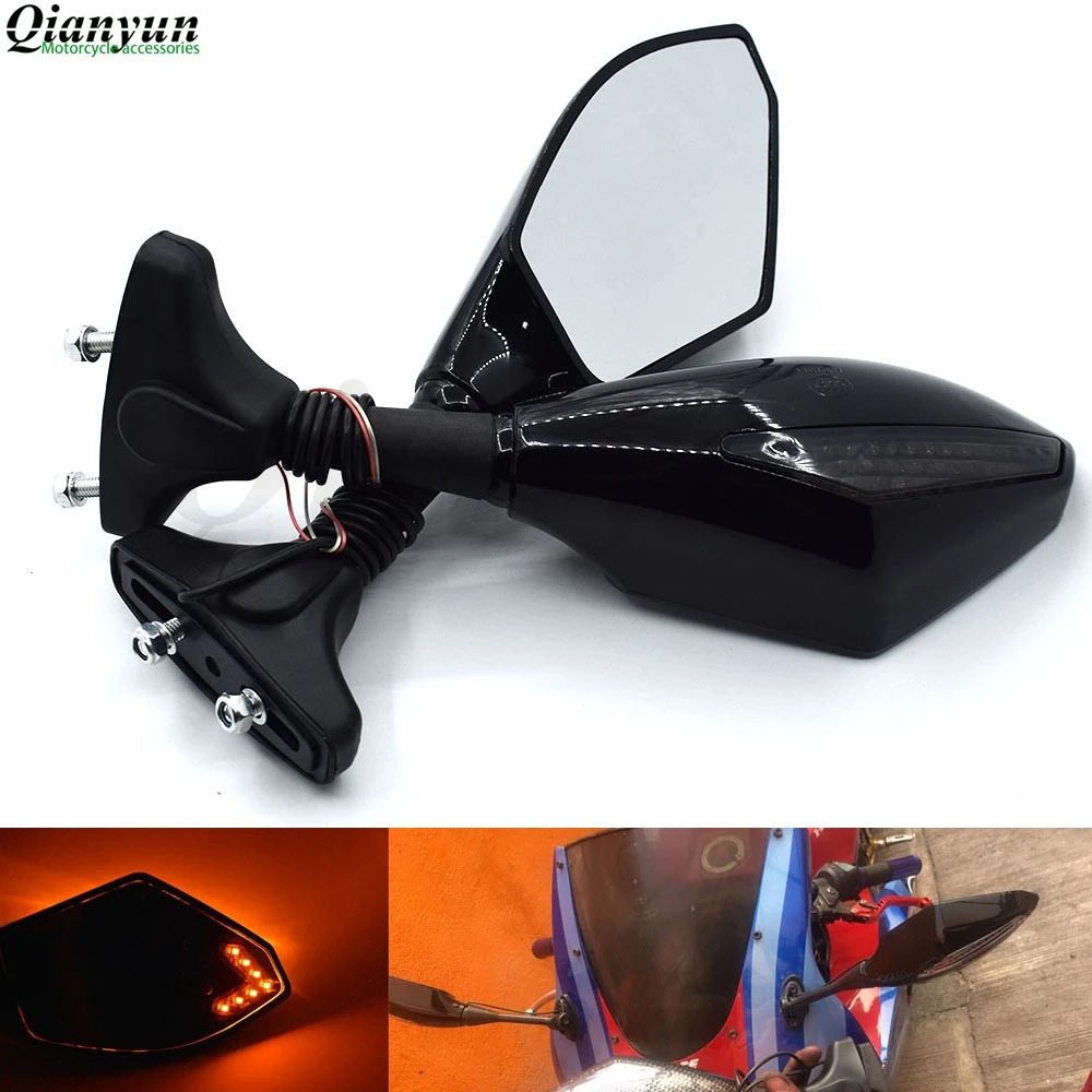 

Universal Motorcycle LED Steering Light Flash Rearview Mirror Side View Mirror For KTM 390 200 125 Duke RC125 RC200 RC390 RC8