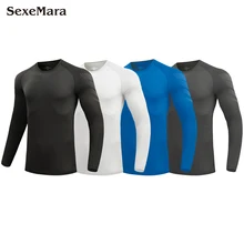 SexeMara Для мужчин s Running спортивные футболки топы быстросохнущая рубашки однотонная дышащая футболка Training Топы Для мужчин спортивная одежда