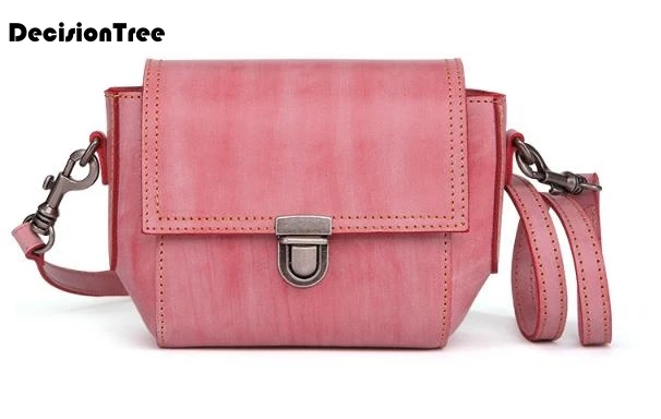 

Retro Fashion Genuine Leather Handbag High Quality Designer Fog Wax Leather Ladies Shoulder Bag Evening Party Messenger Bag Q062