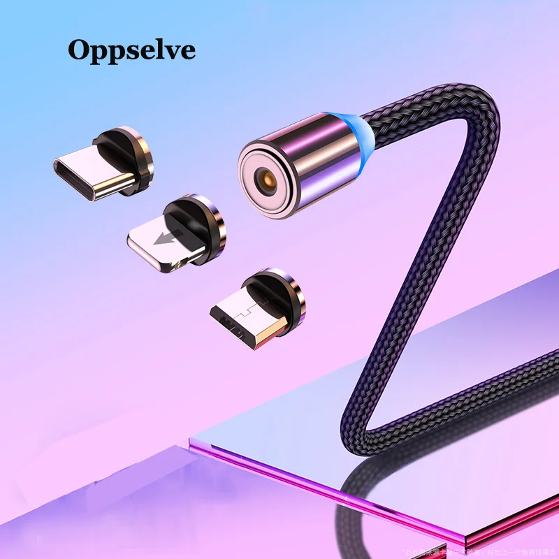 USB مغناطيسي صغير نوع C كابل ل فون سامسونج Xiaomi 2A سريع تهمة المغناطيس بيانات USB شحن سلك الحبل الهاتف المحمول الكابلات