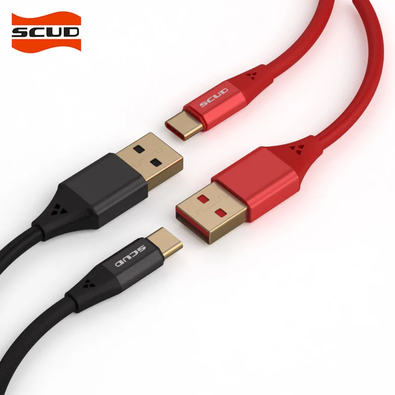 

SCUD SJ-KP10/KP20 data line Type-C Cable matte yarn knitting Charge Data Cable Mobile Phone Cable for Huawei super fast charge