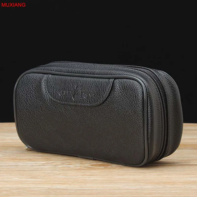 MUXIANG Good Portable из искусственной кожи Litchi Black сумка для трубки/Чехол/Сумка 2