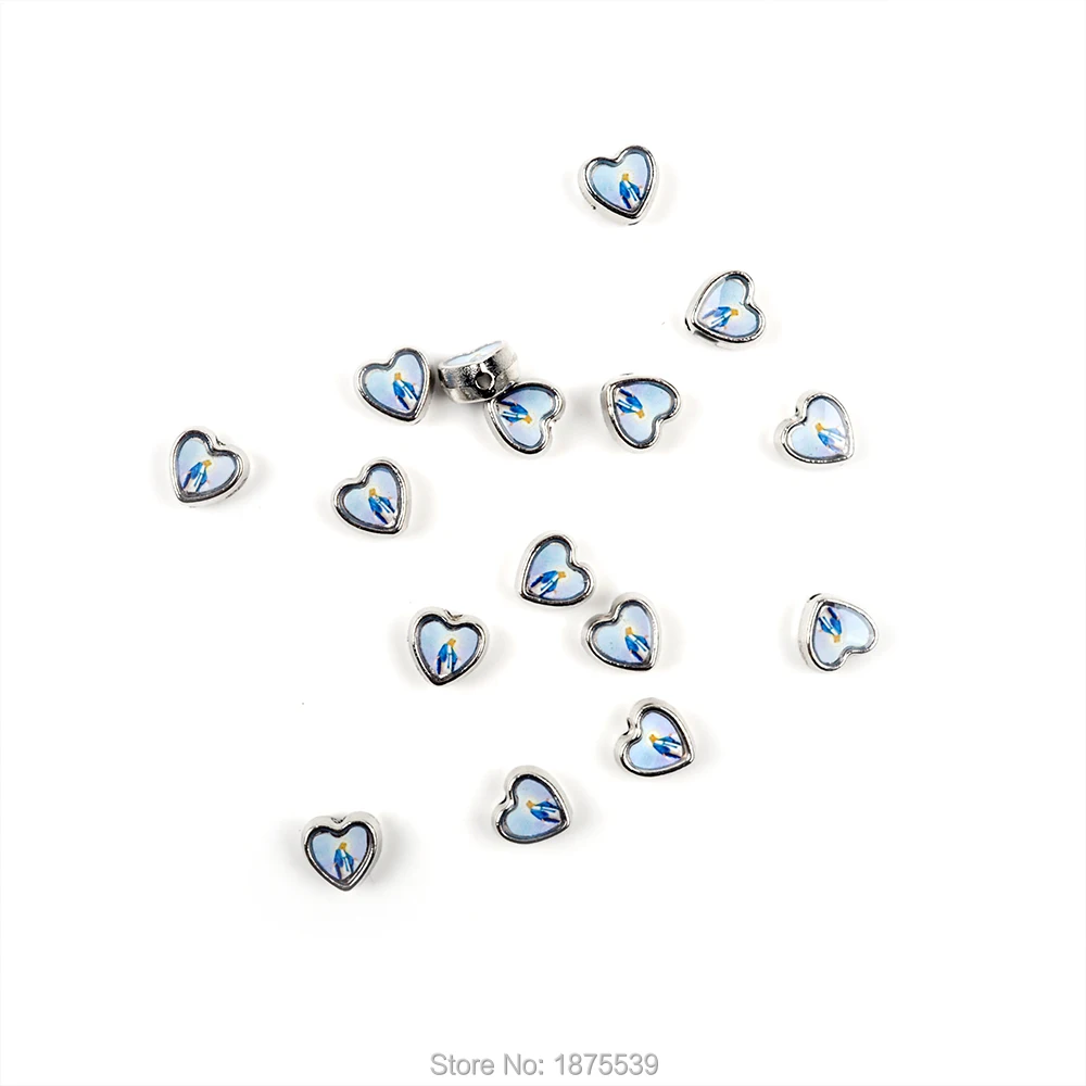 Heart Alloy Bead Our Lady of Grace Color Picture | Украшения и аксессуары