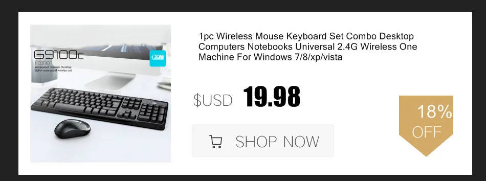 New 18 Keys 2.4 G Mini Wireless Keyboard Mouse USB Numeric Gaming Keyboard And Mouse Set Support Windows XP Vista 7 8 10