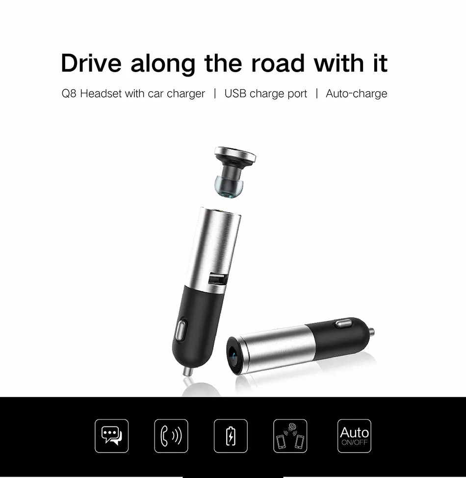 OVEVO Q8 CAR CHARGER BLUETOOTH HEADSET 201932 17