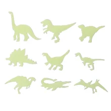 Модные наклейки 1 Набор 9 шт светится в темноте динозавры игрушки наклейки Наклейка на потолок детская комната
