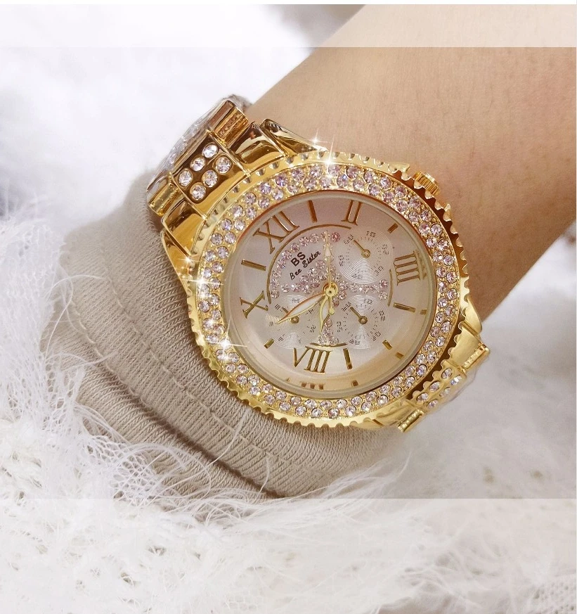 

2018 Hot Sale Women Watches Luxury Lady Watch Woman Rhinestone Wristwatches Fashion Crystal Watches Gift Watch Women Relogios