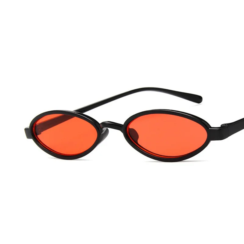 Маленькие тонкие Овальные Солнцезащитные очки для женщин, фирменный дизайн, Ретро стиль, розовый, красный, желтый оттенок, прозрачные линзы, солнцезащитные очки, оттенки, gafas de sol mujer - Цвет линз: C4