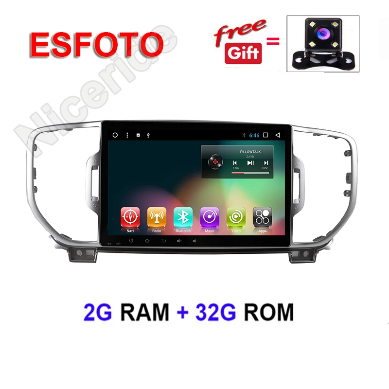 Perfect Android tape recorder gps for KIA Sportage 2016 2017 KX5 Radio Gps Navigation 2 Din Car Stereo Head Unit multimedia BT Wifi 0
