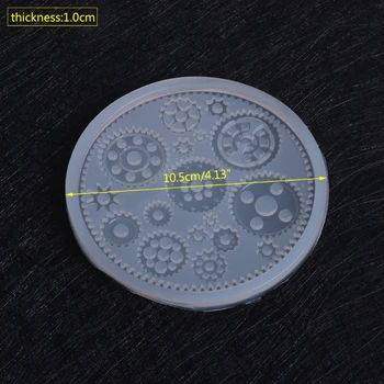 

Silicone Resin Gear Wheel Jewelry Molds Unique Punk Clock For Jewelry Making