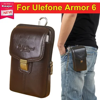 

For Ulefone Armor 6 6.2" Leather Phone Holster Bags Perfect Accessory Multi-function Zipper Pouch Bag Cases Cover Free Shipping