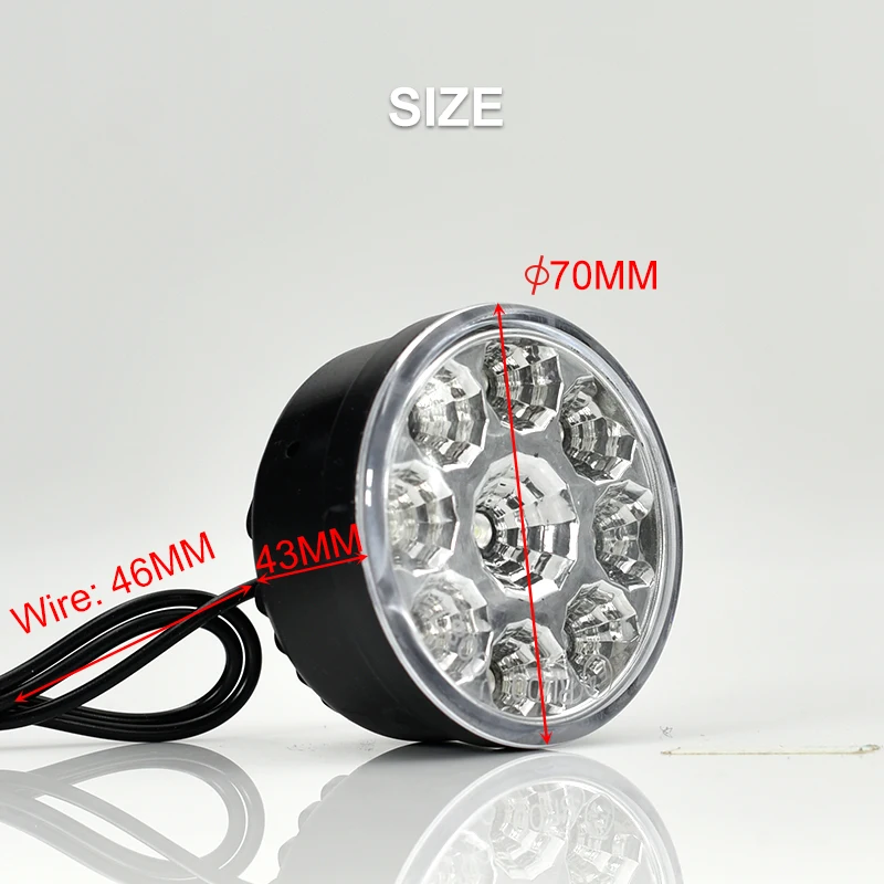CNSUNNYLIGHT 2Pcs Car Daytime Running Lights Assembly White 6500K Waterproof 12V Auto DRL Fog Day Lights Car-Styling Accessories (9)