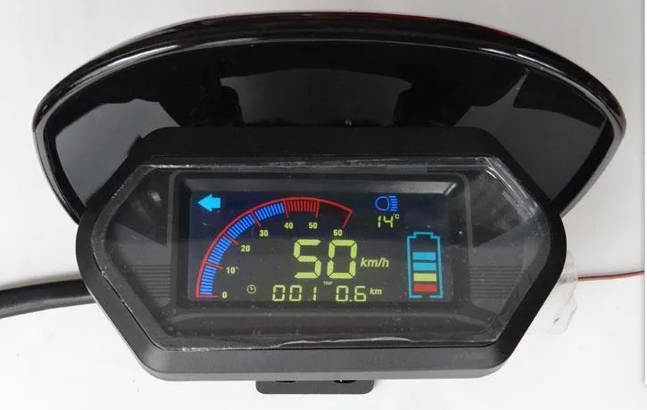 

LCD display for electric bike scooter motorcycle speedometer odometer with shell 48v-96v for little turtleking battery indicator