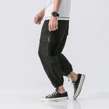 Повседневные военные свободные брюки-карго мешковатые стиль сафари хип-хоп брюки длиной до щиколотки брюки для бега уличная одежда