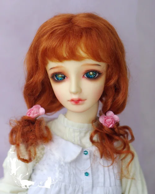 BJD кукла парики красный цвет редиски из мохера парики для 1/3 1/4 1/6 1/8 1/12 BJD DD SD MSD YOSD кукла длинные вьющиеся волосы парики аксессуары для куклы