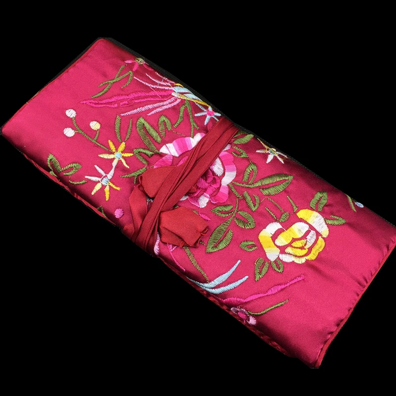 Chinese Wind Silk Multifunctional Jewelry Organizer Pouches 3 Zipper Bag Ring Bar Silk Embroidery Flower Bird Travel Roll Bag Chinese Wind Silk Multifunctional Jewelry Organizer Pouches 3 Zipper Bag Ring Bar Silk Embroidery Flower Bird Travel Roll Bag