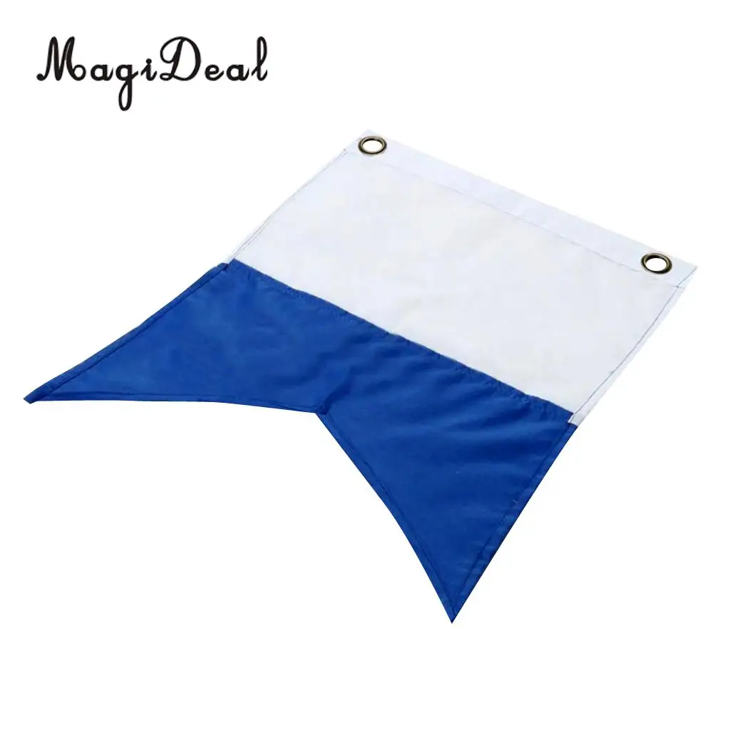 MagiDeal Hot 35x30CM Scuba Diving Dive Boat Alpha Flag National Banner International Sign for Outdoor Swimming Underwater Sports