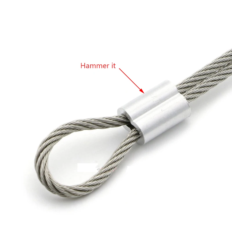 1 Meter 7x19 weich/flexibel stainless steel wire rope Edelstahlseil Ø 3mm Länge