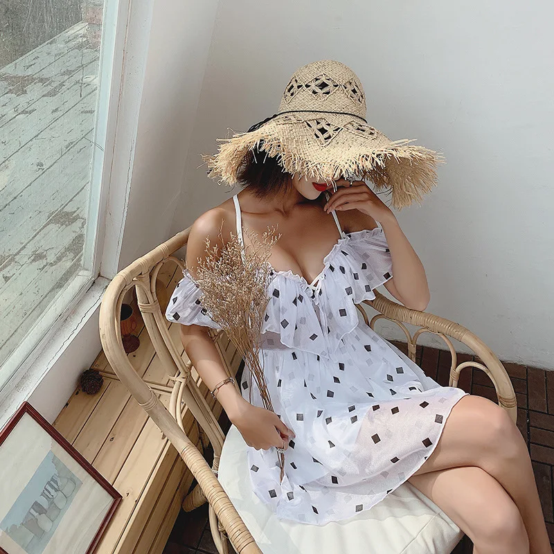 

Womens One Piece Swim Suit Korean Swimsuit Women's 2019 Bathing Sexy Mini Strap Hide Animal Polyester Sierra Surfer Swimwear