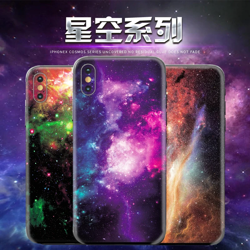 

painted Painted Series For iPhone X 6 7 Back Film Stickers Color Screen Thin Screen Protector Protective Paster Rear Decorativ