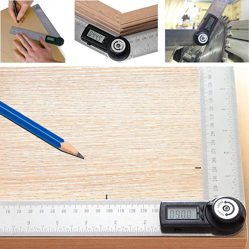 

Electronic Protractor Digital Goniometer Angle Finder Miter Gauge Ruler @8 WWO66