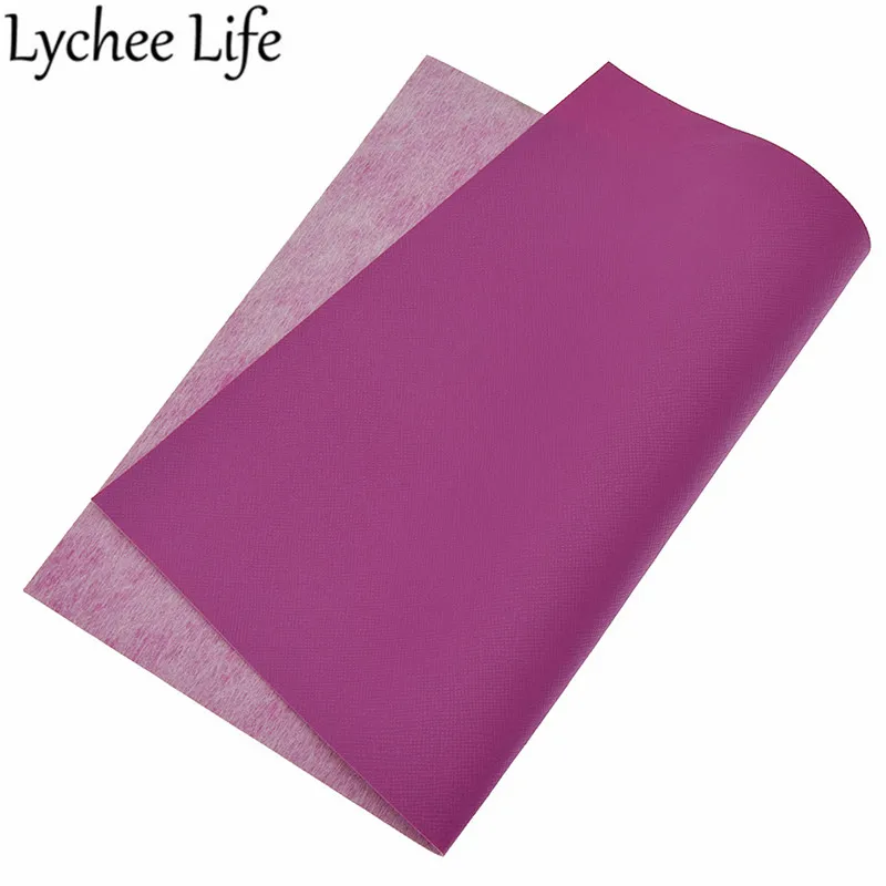 Lychee Life 29x21 см Синтетическая кожа ткань A4 сплошной цвет ПВХ ткань DIY для пошива домашней одежды одежда аксессуары поставки