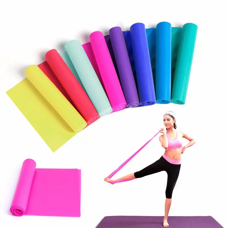 1.5m Elastic Yoga Pilates Tension Stretch Resistance Band Exercise Fitness Belt