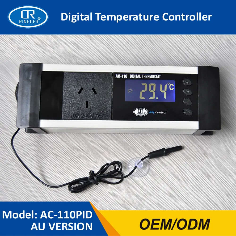 RINGDER AC 110 Digital Reptile Dimming Temperature Thermostat Plup in