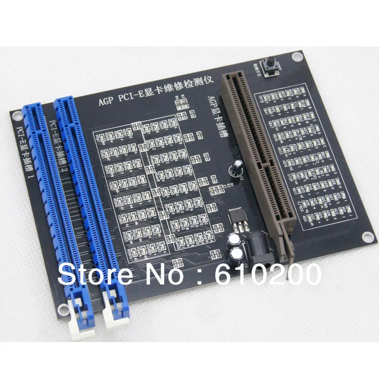Achat PC AGP PCI E X16 double usage prise testeur affichage graphique carte vidéo vérificateur testeur carte graphique outil de diagnostic