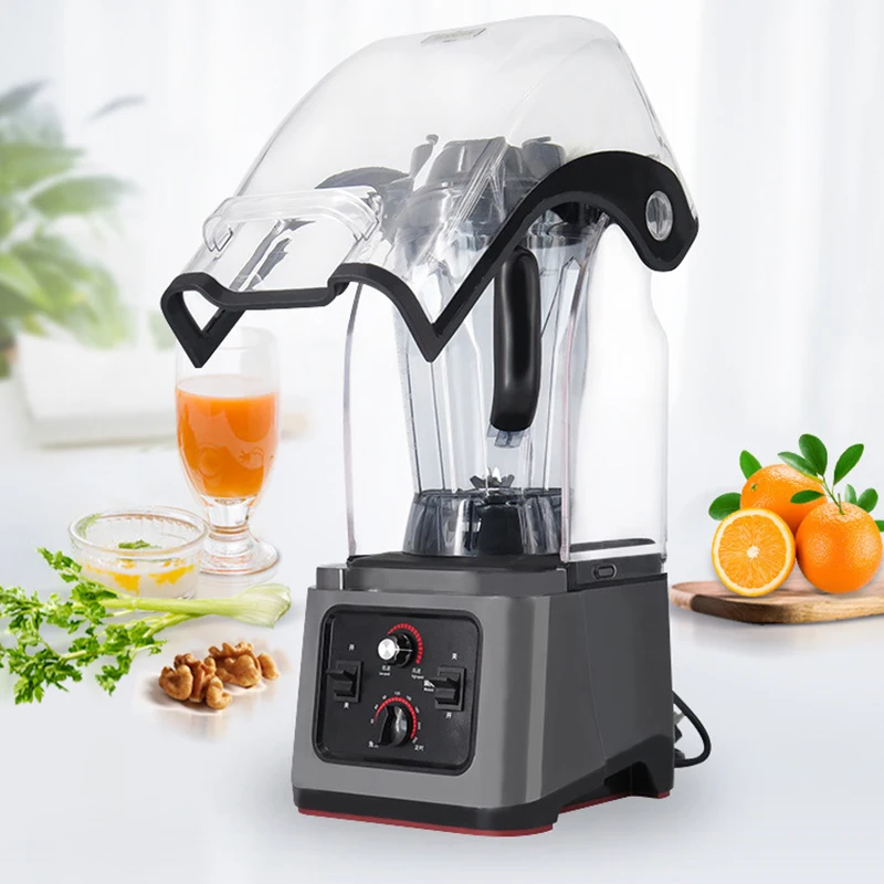 Commercial Blender Multifunctional Food Processer 2200W Semi-automatic High Speed Juicer Soy Milk Ice Crusher G1810011