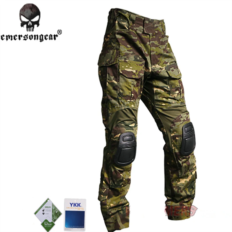 Боевые штаны Emersongear G3 с наколенниками Стрейчевые простроченные дизайнерские