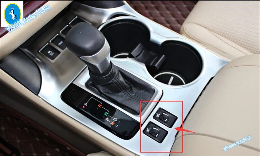 Lapetus Авто стиль киоски коробка переключения передач/держатель стакана воды панель Крышка отделка Подходит для Toyota Highlander Kluger