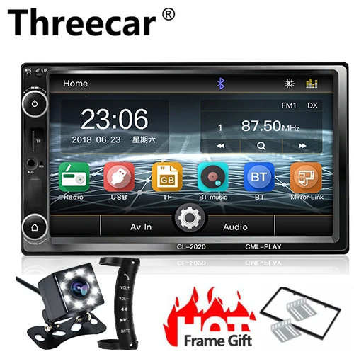 2 Din Автомобильный Радио Видео плеер " сенсорный автомобильный мультимедийный плеер MP5 плеер USB FM Bluetooth зеркало-Ссылка 2din Авторадио сабвуфер - Цвет: All kit2