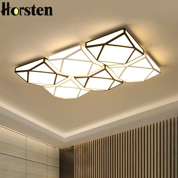 

Modern 6 Heads 108W Rubik's Cube Design LED Ceiling Light With Remote Control Acrylic Ceiling Lights For Living Room Dining Room