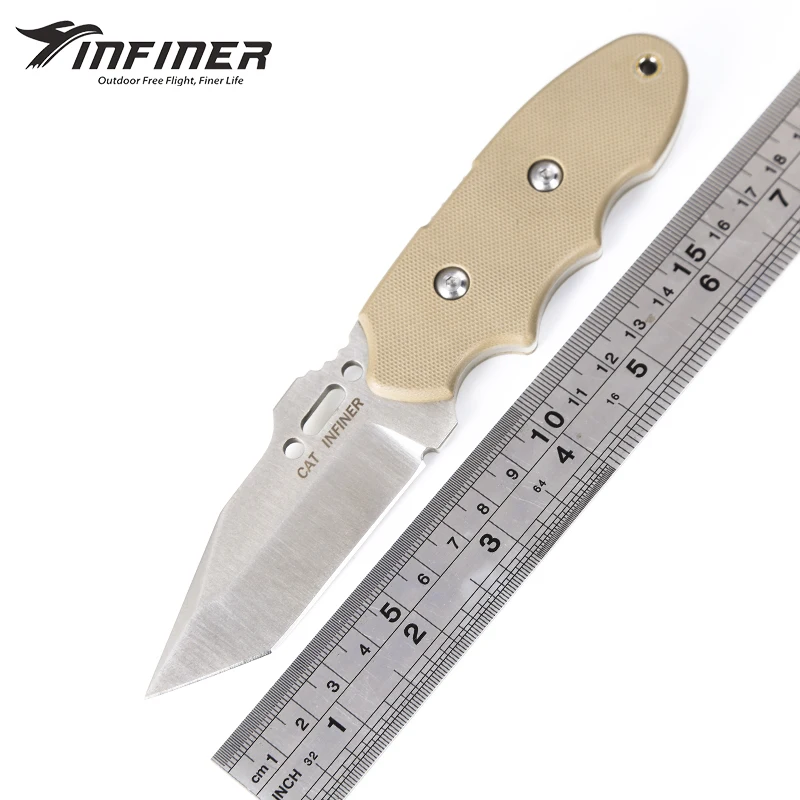 

INFINER Counter Strike DC53 blade G10 handle KYDEX sheath fixed blade tactical knife hunt camp survival outdoor knives EDC tools