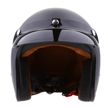 ABS 3/4 Open Face Vintage Motorcycle Motorbike Helmet With Sun Visor Flat Black Antique Motorcycle Helmet Protective Gears ABS 3/4 Open Face Vintage Motorcycle Motorbike Helmet With Sun Visor Flat Black Antique Motorcycle Helmet Protective Gears