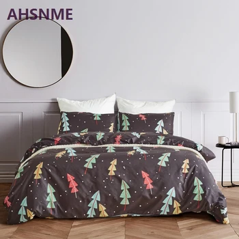 

AHSNME Colored Pine Bedding Set American Size Suitable for King Queen Twin Quilt Cover Home Textiles