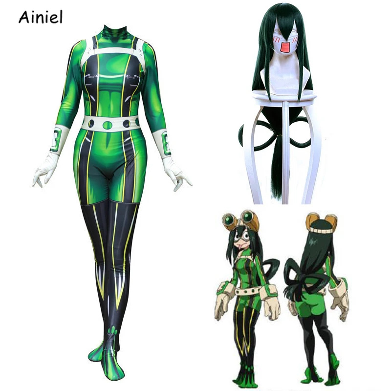 Аниме Мой боку нет героев Академии Asui Tsuyu fracker Zentai боди костюм комбинезон костюмы