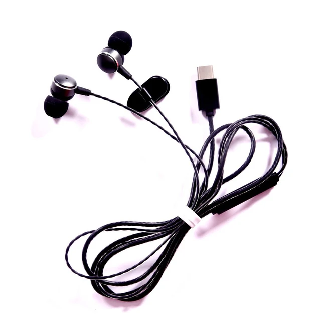 Portable Wired Metal Earphone For Mobile Phone Smartphones USB Type C