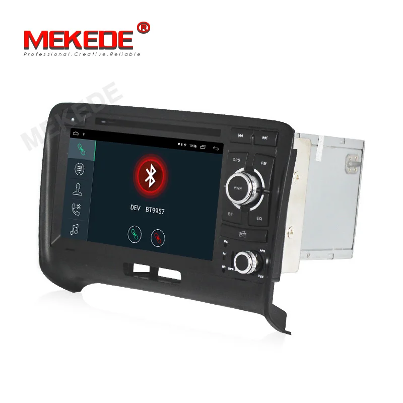 Perfect MEKEDE HD 1024x600 Android 9.1 2 DIN Car DVD GPS For Audi TT MK2 8J 2006 2007 2008 2009 2010 2011 2012 multimedia player radio 3