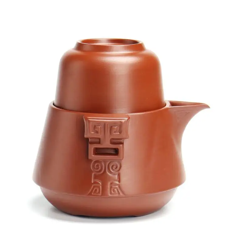 Фиолетовый; песок Чайные Наборы керамический чайник Gaiwan чашка чая Портативный Путешествия китайский чайный набор кунг-фу чайные наборы