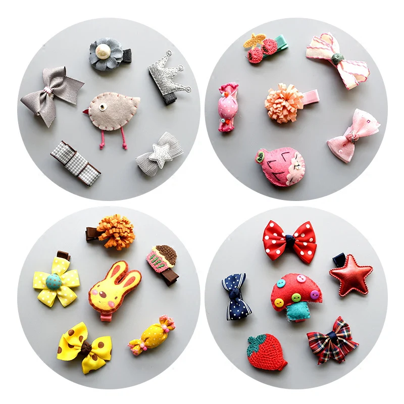 M MISM 1Set=6Pcs Girls Lovely Candy Hair Clips High Quality Hair