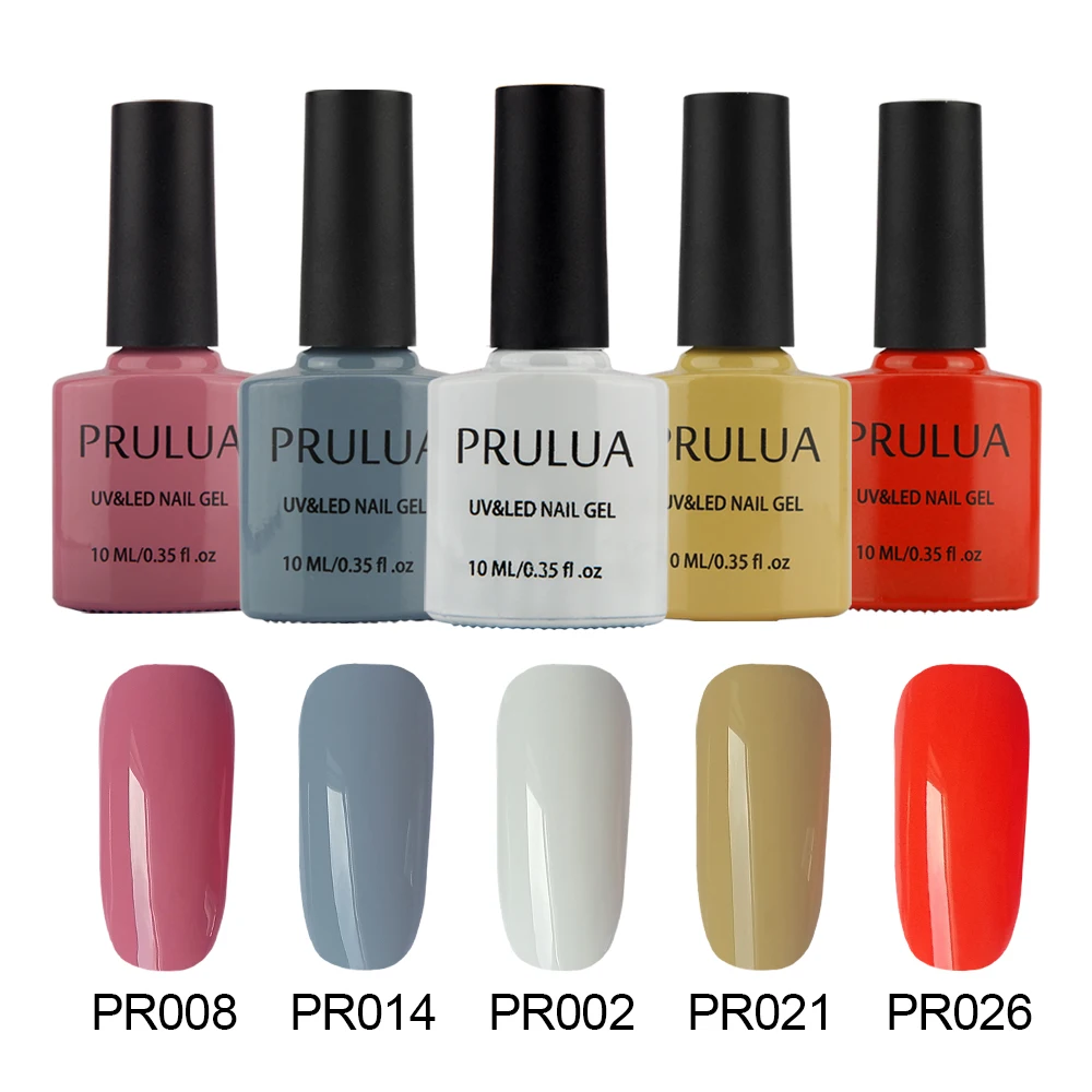

Prulua 10ML 84 colors nail varnish color bottles Nail gel Polish UV Led Long Lasting Nail Gel Polish DIY Nail Art Gel