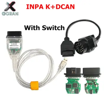 

Top Quality For BMW K DCAN Switch Ediabas USB Interface FTDI FT232RL/FT232RQ Chip For BMW 20Pin Connector INPA CAN Free Shipping