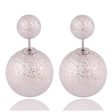 Классические золотые, серебряные, черные двухсторонние серьги-гвоздики с большим жемчугом, уникальный дизайн, женские серьги с шариками в виде морщин