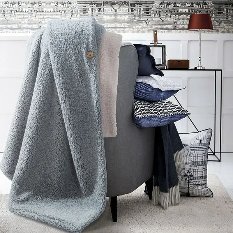 Korean Recreational Style Nordic Berber Fleece Blanket Super Soft Warm