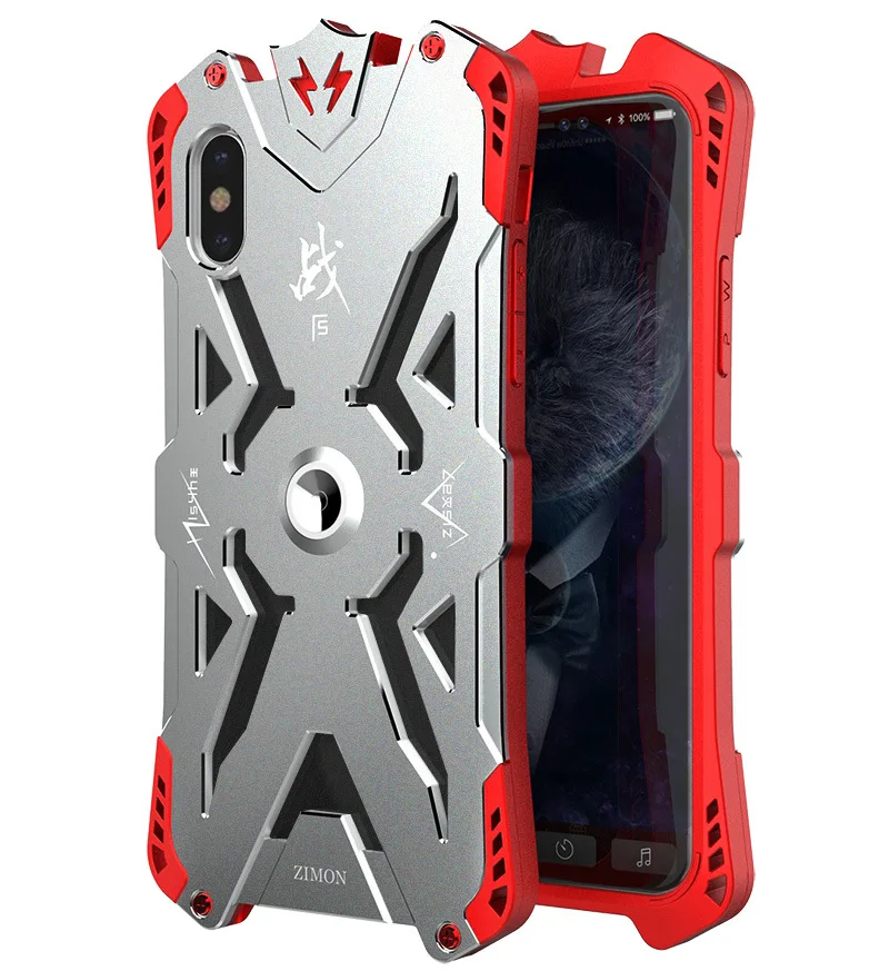 Simon for iphone7 7plus Case Luxury Metal+TPU Aluminum THOR Tough Armor Cover For iPhoneX 8Plus Caja Shockproof Rubber Robot X1