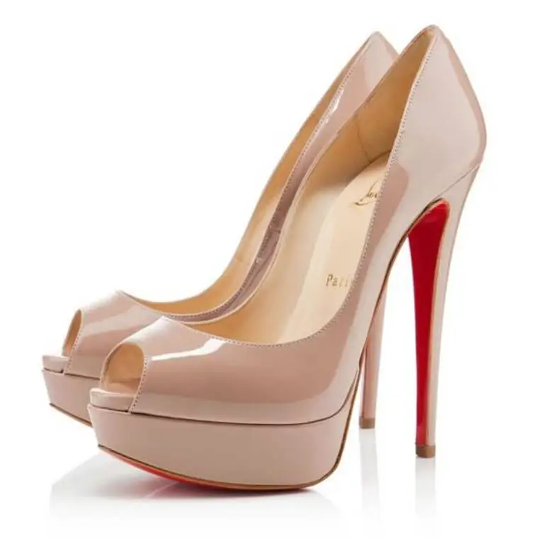 font b Women b font Leather Open Toe Office Pumps Thin Heels Summer Fashion High